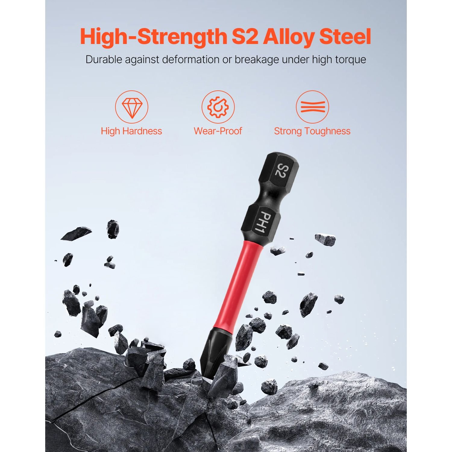 screwdriver bit set 101 piece magnetic phillips pozidriv slotted square torx hex bits hex nut sockets extension rod with storage case high strength s2 alloy steel blackened finish.jpg