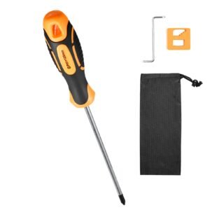 Screwdriver Set, 12-Piece Hand Tools Set with Magnetic Tips, Includes 5 Phillips and 5 Flat Head Bits, Z-Type Bit, Professional Repair Tool Kit for Sockets, Furniture, Home Appliances, Bicycles