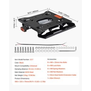 seat suspension kit without seat slider track universal air ride seat suspension for zero turn lawn mower adjustable tractor seat suspension kit compatible with forklift bulldozers seat 2.jpg