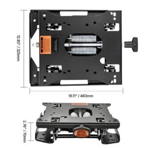 Seat Suspension Kit Without Seat Slider Track, Universal Air Ride Seat Suspension for Zero Turn Lawn Mower, Adjustable Tractor Seat Suspension Kit Compatible with Forklift, Bulldozers Seat