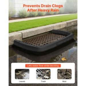 sediment filter sock, 4pcs erosion control socks dia. 5 in x 10 ft l coverage, polypropylene filler, flexible & efficient silt fence socks for storm water management, drainage protection