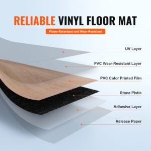 self adhesive vinyl floor tiles 36 x 6 inch 36 tiles 25mm thick peel stick natural wood grain diy flooring for kitchen dining room bedrooms bathrooms easy for home decor 2.jpg
