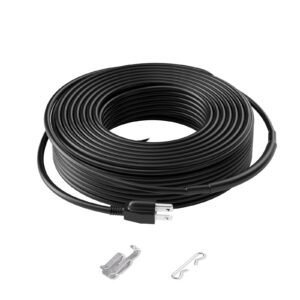 Self-Regulating Pipe Heating Cable, 120FT 5W/FT Heat Tape for Pipes, Roof Snow Melting De-icing, Gutter and Pipe Freeze Protection