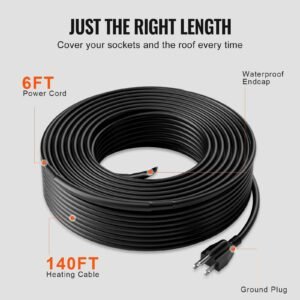self regulating pipe heating cable 140ft 5wft heat tape for pipes roof snow melting de icing gutter and pipe freeze protection 4.jpg
