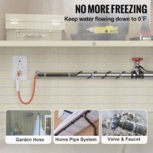 self regulating pipe heating cable 18 feet 5wft heat tape for pipes freeze protection protects pvc hose metal and plastic pipe from freezing 120v 5.jpg