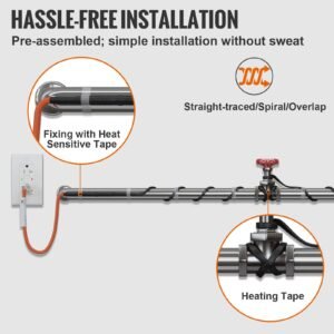 self regulating pipe heating cable 30 feet 5wft heat tape for pipes freeze protection protects pvc hose metal and plastic pipe from freezing 120v 3.jpg