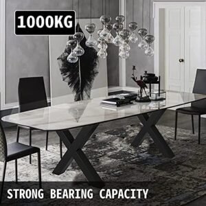 set of 2 steel table legs 28height 24wide dining table legs heavy duty 31 square box section x frame table legs 28x24x31 inch black color industrial country style metal dining leg 2.jpg