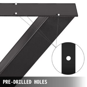 set of 2 steel table legs 28height 24wide dining table legs heavy duty 31 square box section x frame table legs 28x24x31 inch black color industrial country style metal dining leg 4.jpg