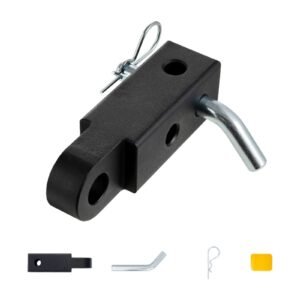 Shackle Hitch Receiver, Fits 2" Receivers, 52900 lbs Breaking Strength, Heavy Duty Towing Accessories with Trailer Hitch Lock Pin for Trucks, Jeeps, Off-Road Vehicle Recovery, Aluminum Alloy