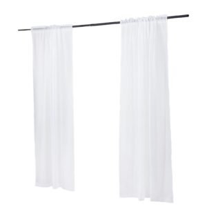 Sheer Curtains, 84 inches Long, 2 Panels Set Sheer White Curtains, Each 42" W x 84" L, Dual Rod Pocket Installation, 100% Polyester Window Drapes for Bedroom, Living Room, Balcony, Yard
