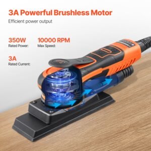 sheet sander 38 sheet 3a ec brushless sander max 10000rpm variable speed sheet finishing sander with 10pcs sandpapers and vacuum cleaner adapter for woodworking 1.jpg