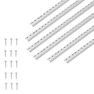shelf pilaster 727 inch 20 pack adjustable shelf brackets steel mortise mount pilaster strip standards with 140 screws suitable for wall shelving system cabinet closet organization.jpg