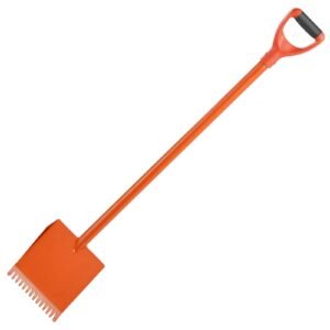 Shingle Shovel 1 Pack, D-Grip Handle Shingle Roof Ripper, High Hardness 45# Steel & Lightweight Easy Tearing Off Roofing & Nails Tool, ideal for Commercial and Residential Use,Orange