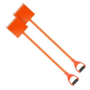 Shingle Shovel 2 Pack, D-Grip Handle Shingle Roof Ripper, High Hardness 45# Steel & Lightweight Easy Tearing Off Roofing & Nails Tool, ideal for Commercial and Residential Use,Orange