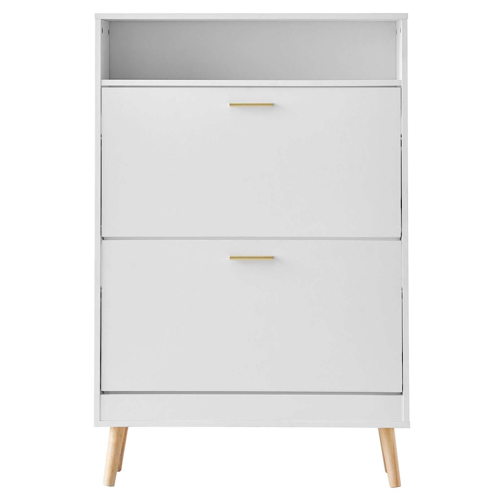 shoe cabinet with 2 flip drawers shoe storage cabinet for entryway free standing shoe storage organizer with top storage cubby for heels boots slippers in hallway living room.jpg