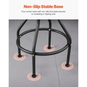 shop stool with backrest pneumatic garage seatwork stool with 300 lbs capacity adjustable height roller creeper seat 360 swivel padded workshop stool for garage shop auto repair black 3.jpg