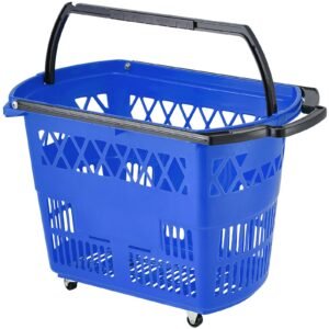 shopping baskets 6pcs 39l shopping carts with handles plastic rolling shopping basket with wheels large portable shopping basket set for supermarkets retail stores grocery shopping blue.jpg