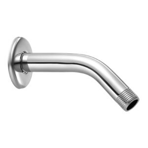 shower arm with flange 6 inches wall mounted stainless steel shower head arm extender chrome finish ptfe tape g12 universal thread connector compatible for fixed handheld showerhead 4.jpg