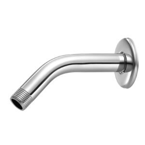shower arm with flange 6 inches wall mounted stainless steel shower head arm extender chrome finish ptfe tape g12 universal thread connector compatible for fixed handheld showerhead 5.jpg