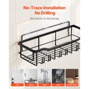 shower caddy 5 pack adhesive bathroom shower storage organization shelves rack set 40 lbs large weight capacity with soap and toothbrush holder no drilling for bathroom kitchen rvcamper 4.jpg