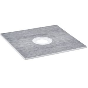 Shower Curb Kit, 36"x36" Shower Pan Kit with 6.3" Central Drain, Lightweight EPS Shower Installation Kits with 2 Waterproof Cloths, Shower Pan Slope Sticks Fit for Bathroom