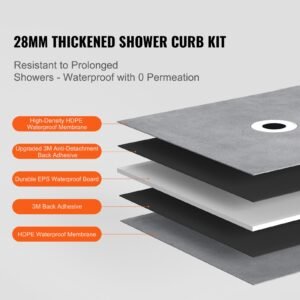 shower curb kit 60x38 shower pan kit with 63 offset drain lightweight eps shower installation kits with 2 waterproof cloths shower pan slope sticks fit for bathroom 1.jpg