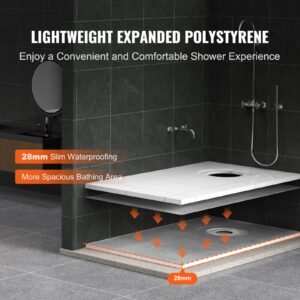 shower curb kit 60x38 shower pan kit with 63 offset drain lightweight eps shower installation kits with 2 waterproof cloths shower pan slope sticks fit for bathroom 2.jpg