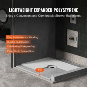 shower curb kit 72x72 shower pan kit with 63 central drain lightweight eps shower installation kits with 2 waterproof cloths shower pan slope sticks fit for bathroom 3.jpg