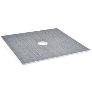 Shower Curb Kit, 72"x72" Shower Pan Kit with 6.3" Central Drain, Lightweight EPS Shower Installation Kits with 2 Waterproof Cloths, Shower Pan Slope Sticks Fit for Bathroom
