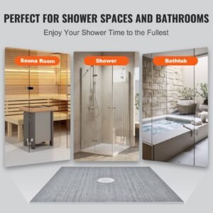 shower curb kit 72x72 shower pan kit with 63 central drain lightweight eps shower installation kits with 2 waterproof cloths shower pan slope sticks fit for bathroom 5.jpg