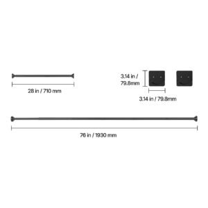 shower curtain rod 28 76 inches 1 inch diameter adjustable spring tension stainless steel telescoping rod with holders no drilling non slip for bathroom closet window room divider black 4.jpg