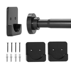 shower curtain rod 28 76 inches 1 inch diameter adjustable spring tension stainless steel telescoping rod with holders no drilling non slip for bathroom closet window room divider black 5.jpg