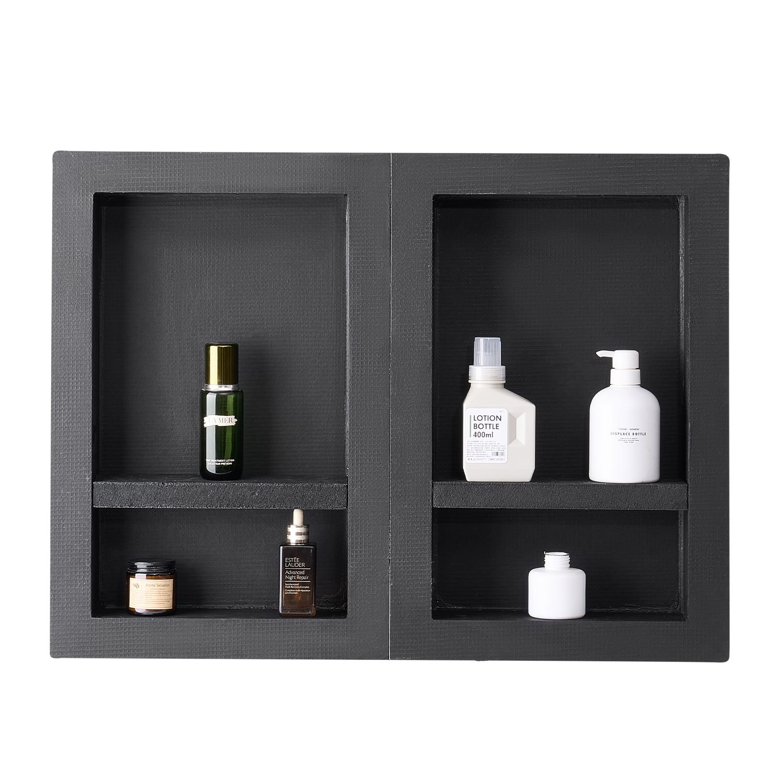 shower niche 16 x 24 inch 16 x 24 inch recessed wall niche with movable shelf 4 inch thick modern soapshampoo storage organizersquare cornerssealed waterproofblack for bathroom shower.jpg
