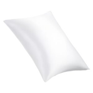 Silk Pillowcase, 100% Pure Mulberry Silk Pillow Case, 26 in x 20 in Standard Silky Pillow Case for Hair and Skin, Smooth, Soft and Breathable Pillowcase with Hidden Zipper, for Sleeping (White)
