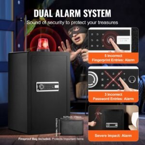single door 40 cuft safe box with key lock password fingerprint safe lock box with fireproof bag key rack led light and 2 shelves for money documents jewelry and valuables black 4.jpg