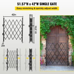 single folding security gate 48 h x 37 w folding door gate steel accordion security gate flexible expanding security gate 360 rolling barricade gate scissor gate or door with padlock 2.jpg