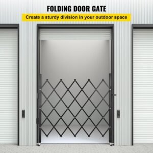single folding security gate 48 h x 66 w folding door gate steel accordion security gate flexible expanding security gate 360 rolling barricade gate scissor gate or door with padlock 1.jpg