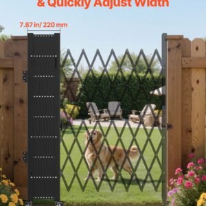 single folding security gate 725 ft h x 78 ft w folding door gate steel accordion security gate flexible expanding security gate 360 rolling barricade gate scissor gatedoor with padlock 2.jpg