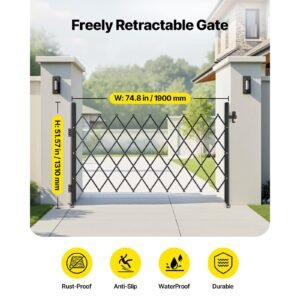 single folding security gate lockable scissor gate with 360 swivel casters outdoor barricade steel retractable gates for entry security garage warehouse pool 7480 x 5157 in w x h 1.jpg