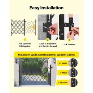 single folding security gate lockable scissor gate with 360 swivel casters outdoor barricade steel retractable gates for entry security garage warehouse pool 7480 x 5157 in w x h 4.jpg