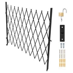 single folding security gate lockable scissor gate with 360 swivel casters outdoor barricade steel retractable gates for entry security garage warehouse pool 9449 x 8681 in w x h.jpg