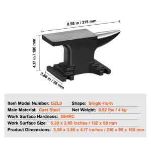 single horn anvil high hardness rugged round horn anvil blacksmith88lbs cast steel anvilcompact design and stable base forge tools and equipment metalsmith tool for bending and shaping 1.jpg