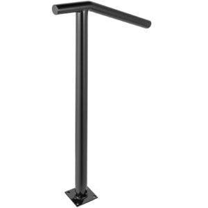 single post 1 2 black steel railing 441lbs capacity baking varnish iron stairs stylish handrails for outdoor steps with expansion bolts drill bit 5.jpg