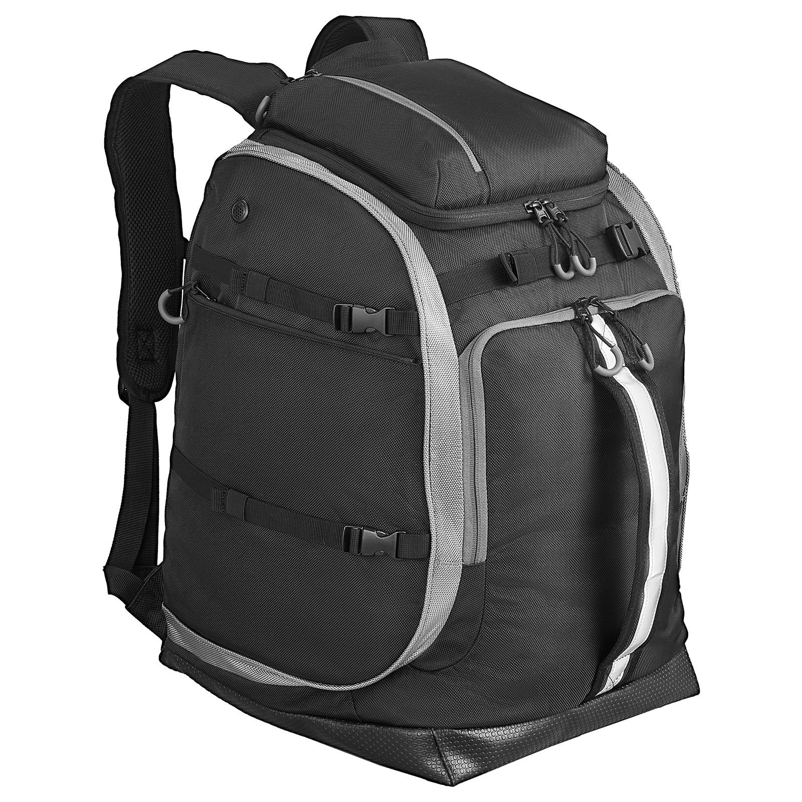 ski boot bag, 65l, snowboard boots travel backpack for men women, with waterproof exterior & bottom, durable 1680d oxford, bag for skis, snowboard, helmet, goggles, gloves, accessories (black).