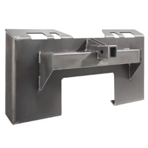 Skid Steer Attachment Plate, 1/4" Thick Skid Steer Mount Plate with 2.28" Hitch Receiver, 3000 LBS Quick Attachment Loader Plates, Compatible with Deere, Kubota, Bobcat, Mahindra Steer, Tractor