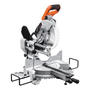 sliding compound miter saw 10 inch blade 15 amp motor 60 tooth corded double bevel sliding miter saw led precision alignment angle adjustable for wood composite decking laminates 2.jpg
