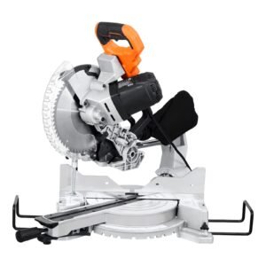 sliding compound miter saw 10 inch blade 15 amp motor 60 tooth corded double bevel sliding miter saw led precision alignment angle adjustable for wood composite decking laminates 3.jpg