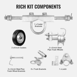 sliding gate kit 6 rolling gate hardware kit c type wheel carrier with two 6 wheels support heavy duty sliding gate rollers for connect tracks door framessliding gate guide roller600 lbs 4.jpg