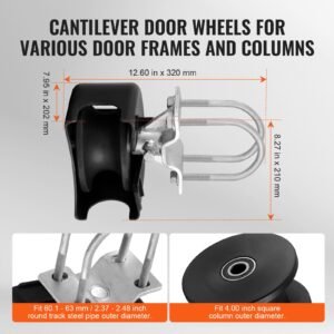sliding gate kit rolling gate hardware kit w u shaped wheel groove for cantilever sliding gates and rolling door sliding gate rollers 4 track wheels w cover heavy duty sliding rollerblack 3.jpg