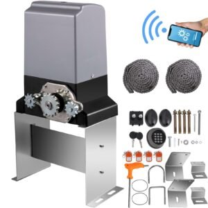 Sliding Gate Opener 3300 LBS Automatic Sliding Gate, Gate Opener Motor with 2 Remote Controls, 230 ft Remote Distance Driveway Rolling Gate, Automatic Sliding Gate Opener for Sliding Gate